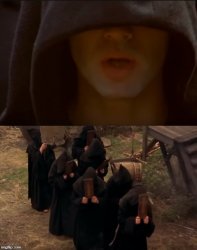 Monty Python and the Holy Grail Monks Meme Template