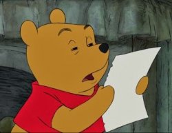 Winnie the Pooh squinting Meme Template