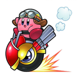 Kirby on a wheelie Meme Template