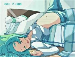 Miku in bed at 7:00AM Meme Template