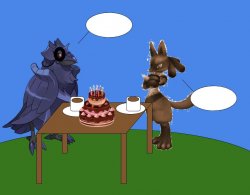 Maverick-lucario & The_Tea_Drinking_Corviknight Meme Template