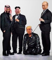 MBS, Kim, Putin and their pet Trump Meme Template