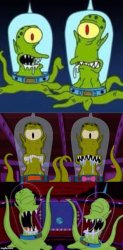 Bad pun Kang and Kodos Meme Template