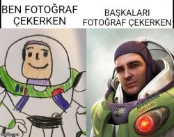 HD Buzz Ligthyear Vs Shitty Buzz Lightyear Meme Template