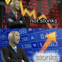 Stonks and Not Stonks Meme Template