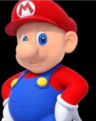 Bald Mario Meme Template