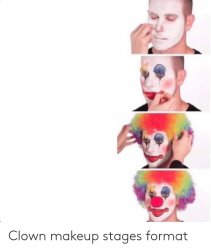 Clown makeup stage Meme Template