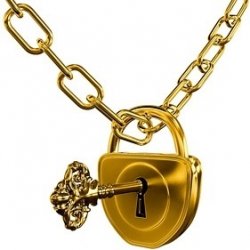 Golden Lock and Key Meme Template
