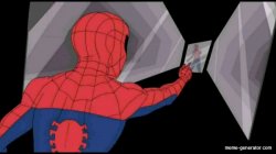 Spiderman pointing Meme Template