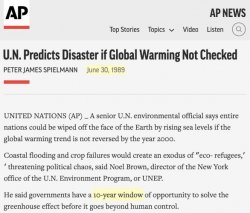The U.N.'s 1989 Climate Apocalypse Prediction Meme Template
