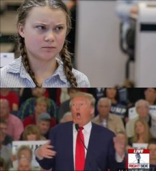 Trump - Greta Thunberg Meme Template