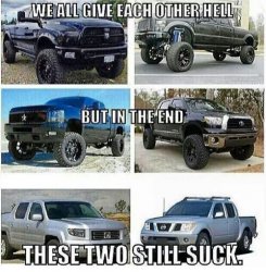 honda truck and Nissan truck Meme Template