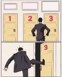 3 doors, three doors Meme Template