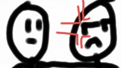 Angry Doodle Man Touching Doodle Man Meme Template