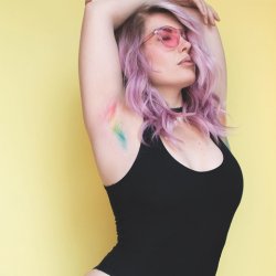 Rainbow armpit hair Meme Template