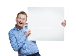 guy holding sign Meme Template