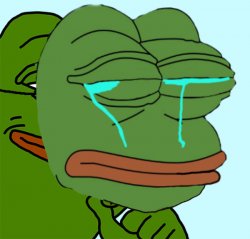 Crying Pepe Mask Meme Template