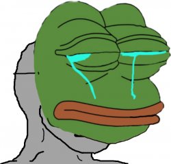 NPC Sad Pepe Mask Meme Template