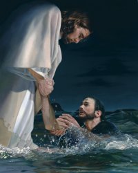 Jesus rescuing man Meme Template