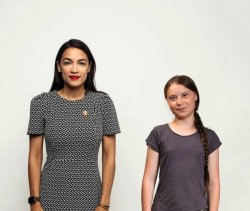 Greta and Aoc Meme Template