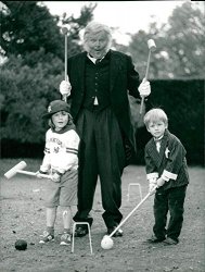 Benny Hill golfs with kids Meme Template