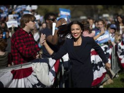 AOC Bernie Rally Meme Template