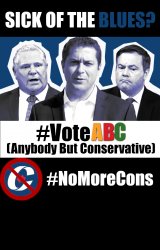 Sick of the blues? #VoteABC #NoMoreCons Meme Template