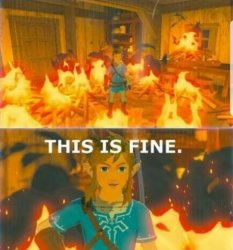 This is fine Link Meme Template