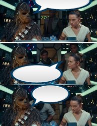 STAR WARS Chewbacca talk Chewie 3 frames Meme Template