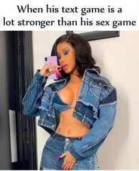 Cardi B Strong Text Game Weak Sex Game Meme Template