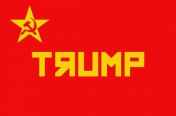 Trump Red Russian Communist Flag Meme Template