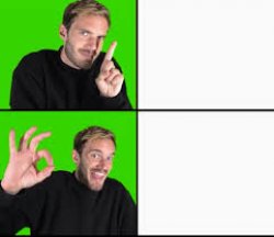 Pewdiepie no yes Meme Template