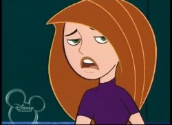Kim Possible annoyed/disgusted Meme Template