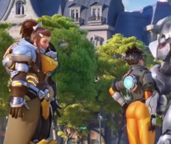 Brigitte watches tracers ass Meme Template