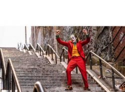 Joker Stairs Meme Template
