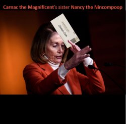 Carnac the Magnificent's sister Nancy the Nincompoop Meme Template