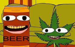 Weed vs Beer 2 Meme Template