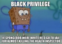 BLACK PRIVILEGE meme spongebob Meme Template