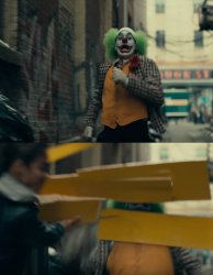 Joker hit with sign Meme Template
