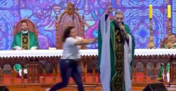 girl pushes priest Meme Template