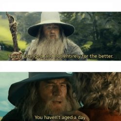 Gandalf and Bilbo Meme Template