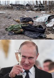 Dead Ukrainians make Putin happy Meme Template