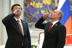 Xi Jinping Vladimir Putin Toast Meme Template