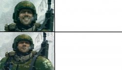 Smiling guardsman Meme Template