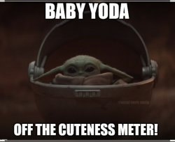 Baby Yoda cuteness Meme Template