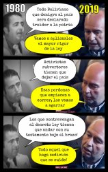 Dictadura boliviana ayer y hoy. Meme Template