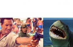 Roy Scheider Pointing at Jaws Meme Template