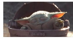 Baby yoda sleeping Meme Template