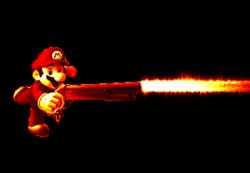 mario with a gun Meme Template