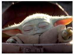 Baby Yoda using the force Meme Template